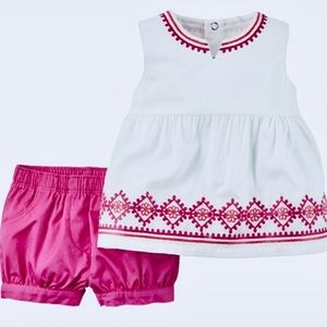 Baby Girl Carter's Embroidered Tank Top & Shorts S